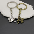 Zinc Alloy Four Leaf Clover Keychain For Lucky Gift view 3