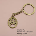 Metal Tiger Paw Keychain For Bag Charm Gift view 2