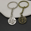 Zinc Alloy Double Sided Bee Keychain For Bag Charm view 3
