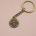 Zinc Alloy Double Sided Bee Keychain For Bag Charm view 6