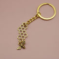 Zinc Alloy Simple Bee Keychain Bag Charm Gift view 6