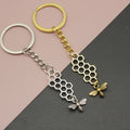 Zinc Alloy Simple Bee Keychain Bag Charm Gift view 1