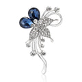 Alloy Rhinestone Flower Brooch Pin For Women's Clothing Decoration view 5