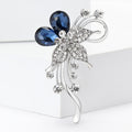 Alloy Rhinestone Flower Brooch Pin For Women's Clothing Decoration view 2