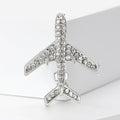 Alloy Rhinestone Small Airplane Brooch For Women's Fashion Apparel view 2