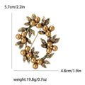 Alloy Pearl Wild Berry Wreath Brooch For Women's Clothing Decoration view 6