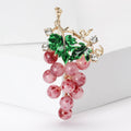 Fashion Enamel Grape Rhinestone Brooch For Women's Clothing Decoration view 2
