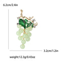 Fashion Enamel Grape Rhinestone Brooch For Women's Clothing Decoration view 6
