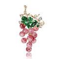 Fashion Enamel Grape Rhinestone Brooch For Women's Clothing Decoration view 5
