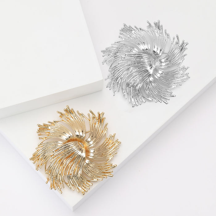 Metal Alloy Fireworks Shape Brooch For Women's Clothing Decoration