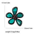 Alloy Crystal Flower Brooch Pin For Womens Clothing Decoration view 6