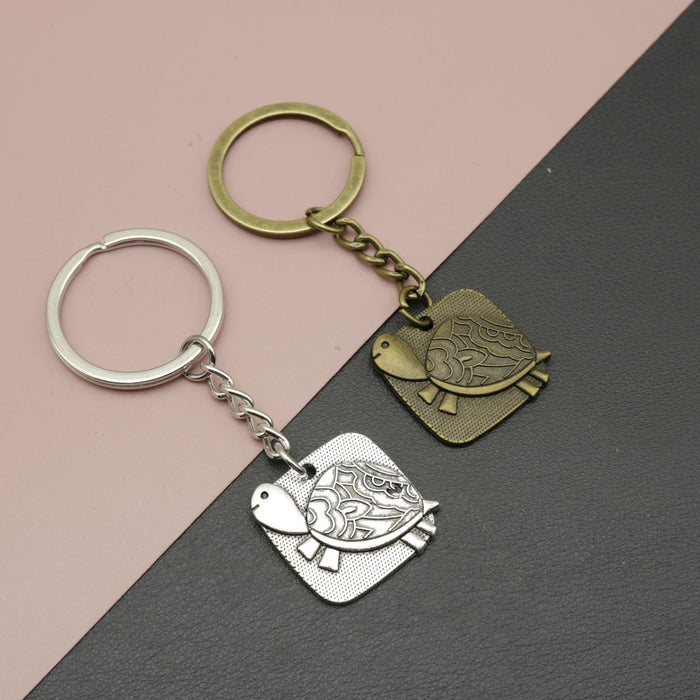 Metal Turtle Keychain Bag Charm Key Ring Gift
