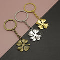 Metal Lucky Four Leaf Clover Keychain Bag Charm Gift view 1