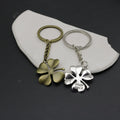 Metal Lucky Four Leaf Clover Keychain Bag Charm Gift view 3