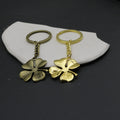 Metal Lucky Four Leaf Clover Keychain Bag Charm Gift view 4