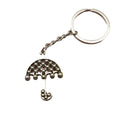 Metal Umbrella Keychain Bag Charm – Antique Copper view 5