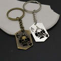 Metal Spade Ace Skull Card Keychain For Bag Charm view 3