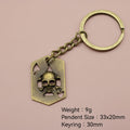 Metal Spade Ace Skull Card Keychain For Bag Charm view 2