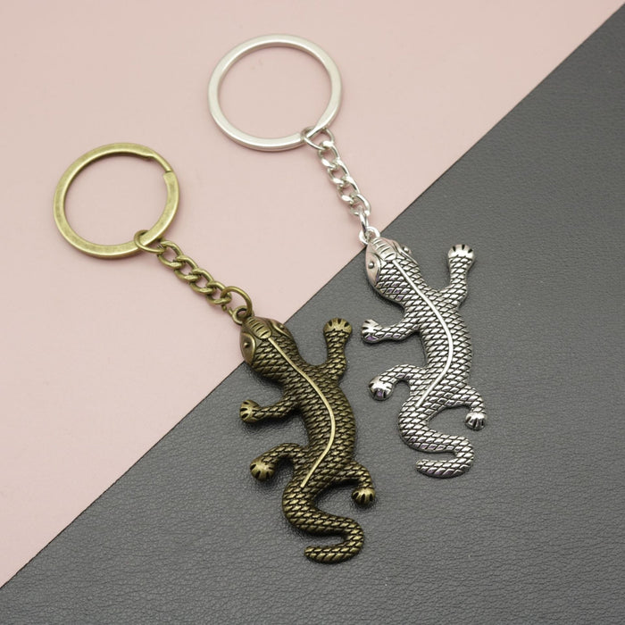 Zinc Alloy Lizard Gecko Keychain Simple Bag Charm Gift