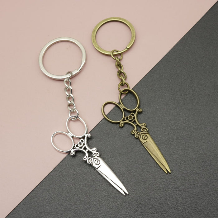 Metal Scissor Keychain Bag Charm Gift