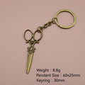 Metal Scissor Keychain Bag Charm Gift view 2