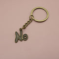 Metal Letter No Keychain Bag Charm Key Ring Gift view 6