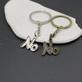 Metal Letter No Keychain Bag Charm Key Ring Gift view 3