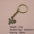 Metal Letter No Keychain Bag Charm Key Ring Gift view 2