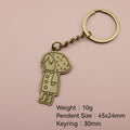 Metal Little Girl Keychain For Bag Charm Gift view 2