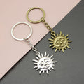 Zinc Alloy Smiling Sun Keychain Bag Charm Gift view 1