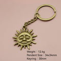 Zinc Alloy Smiling Sun Keychain Bag Charm Gift view 2