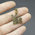 Metal YES Letter Keychain Gift Key Ring view 3