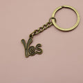 Metal YES Letter Keychain Gift Key Ring view 6