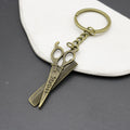 Zinc Alloy Scissors Comb Keychain Hair Stylist Gift Key Ring view 4