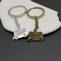 Zinc Alloy Simple Bus Keychain For Bag Charm Gift view 3