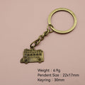 Zinc Alloy Simple Bus Keychain For Bag Charm Gift view 2