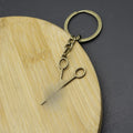 Metal Scissors Keychain Bag Charm – Antique Copper view 3