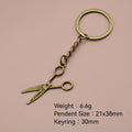 Metal Scissors Keychain Bag Charm – Antique Copper view 2