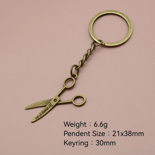 Metal Scissors Keychain Bag Charm – Antique Copper