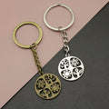 Metal Double Sided Four Seasons Dragonfly Keychain Bag Charm view 1