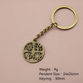 Metal Double Sided Four Seasons Dragonfly Keychain Bag Charm view 2