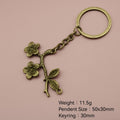 Zinc Alloy Branch Flower Keychain Bag Charm view 2