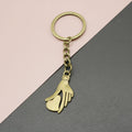 Metal Heart Hand Love You Keychain Gift view 1