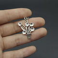 Metal Vintage Flower Pot Dragonfly Keychain Bag Charm Gift view 3