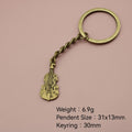 Zinc Alloy Simple Guitar Keychain Bag Charm Gift view 2