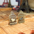 Heart Birdcage Metal Charm Pendant in 4 Finishes for Jewelry Making view 2