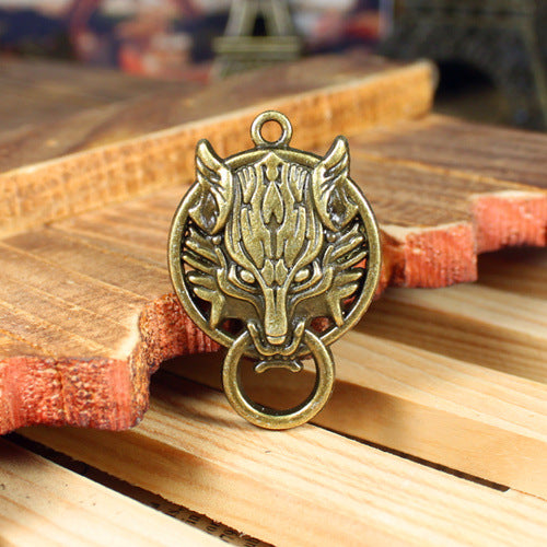 40x27mm Dragon Beast Face Door Knocker Charm Pendant