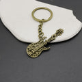 Metal Guitar Keychain Bag Charm view 3