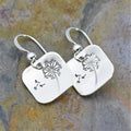 Simple Vintage Square Dandelion Drop Earrings For Women Fashion Personalized Ear Jewelry view 1