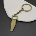 Zinc Alloy Wide Saw Shape Keychain Tool Key Ring Gift view 3